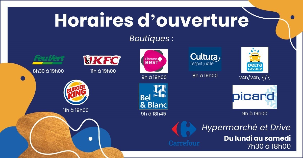 Horaires Avril Centre Commercial Carrefour Langueux Saint Brieuc 