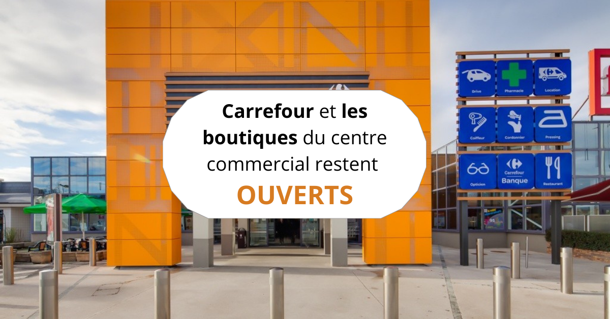 Centre commercial ouvert Centre Commercial Carrefour SaintJacques